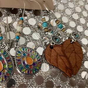 Boho casual earring lot bundle 6 pair